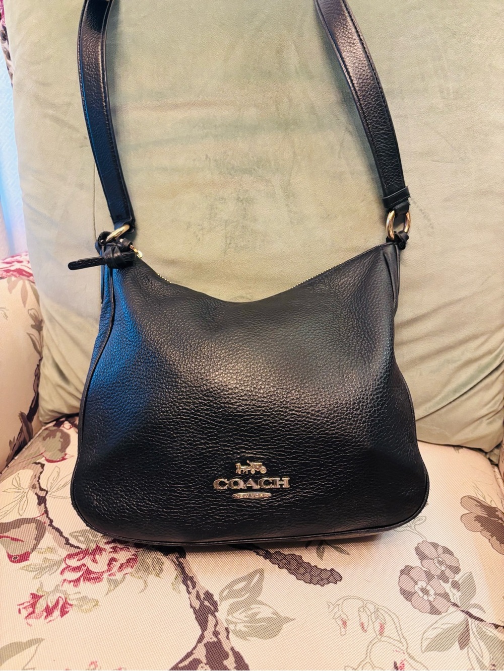 Coach Ellie File Crossbody Bag Black Pebbled Leather - Picture 7 of 7